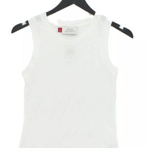 Misha Nonoo Women's White Tank Top Small‎ 100% Cotton